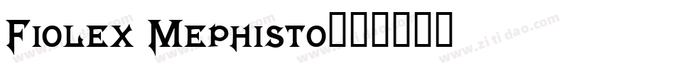 Fiolex Mephisto字体转换